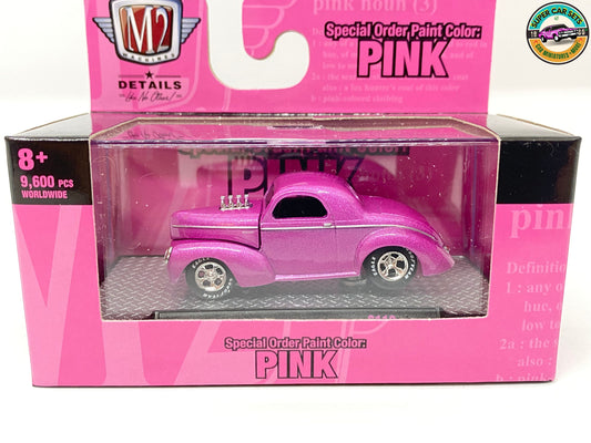 PINK 1941 Willys Coupe made by M2 Machines