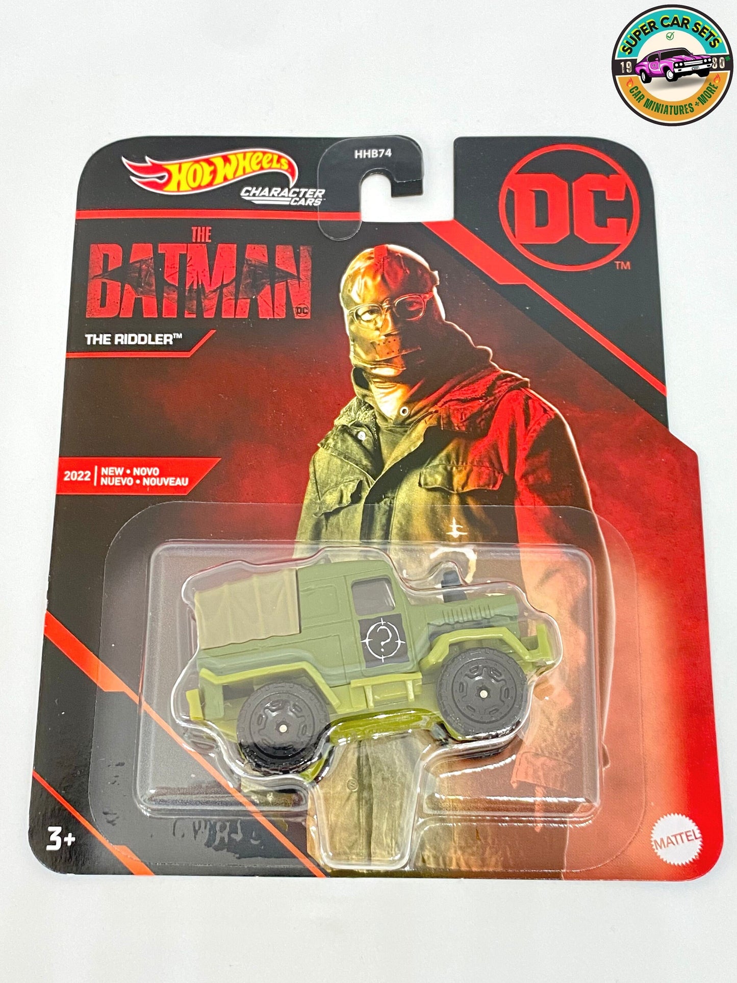 3 Autos der Batman DC Hot Wheels-Figur