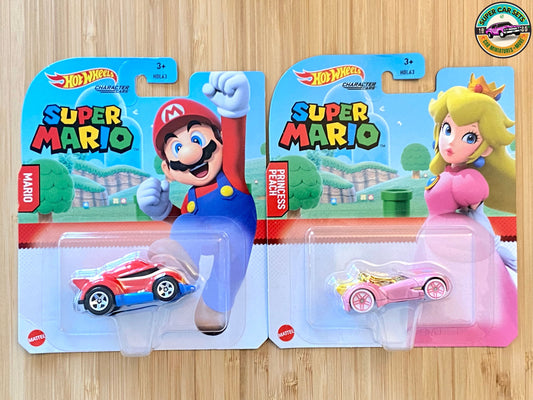 Super Mario + Princesse Peach de Hot Wheels Character Cars