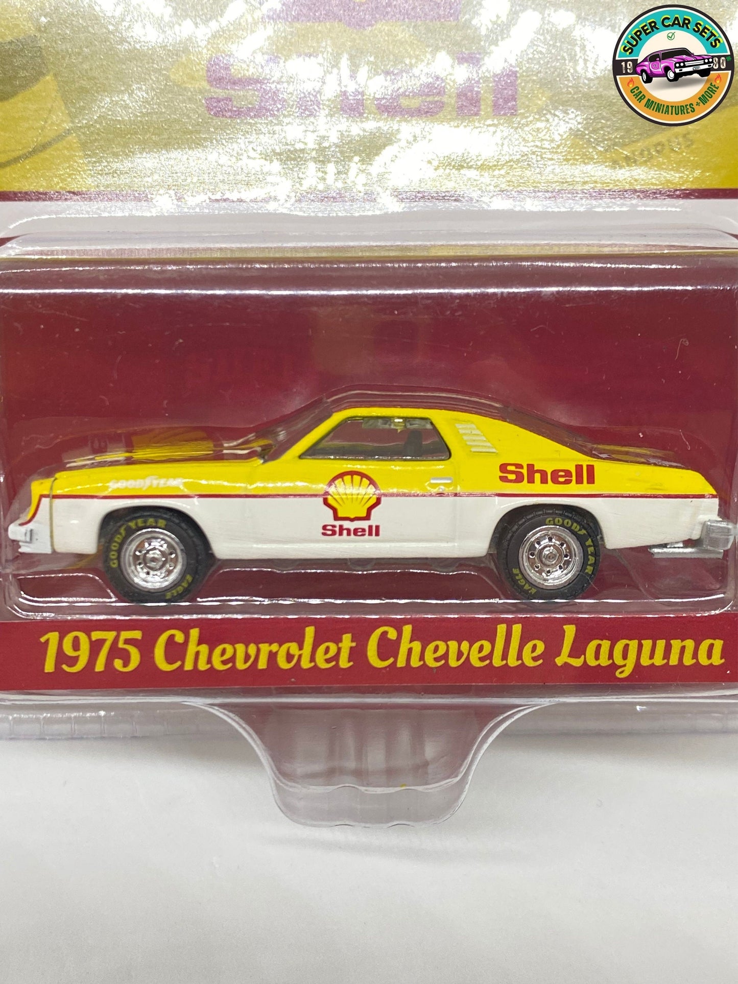 3 SHELL Cars Set - 1975 Chevrolet Chevelle Laguna (Greenlight) + 1965 Ford C900 (Matchbox) + Renault Kangoo (Matchbox)