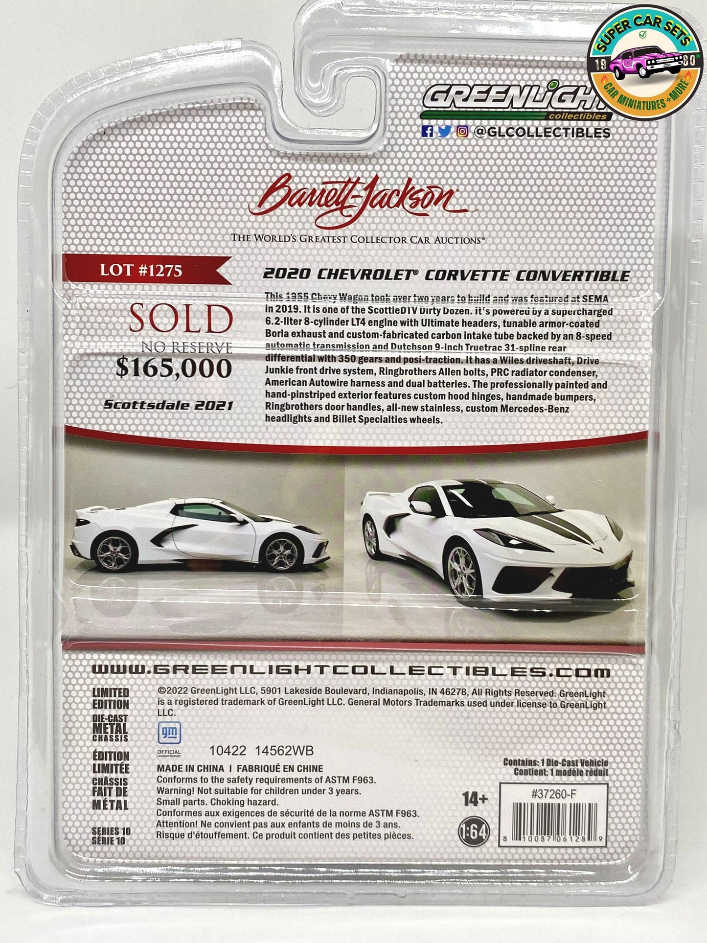 Chevrolet Corvette Cabriolet 2020 - Barrett-Jackson - Série 10 - fabriqué par Greenlight Collectables