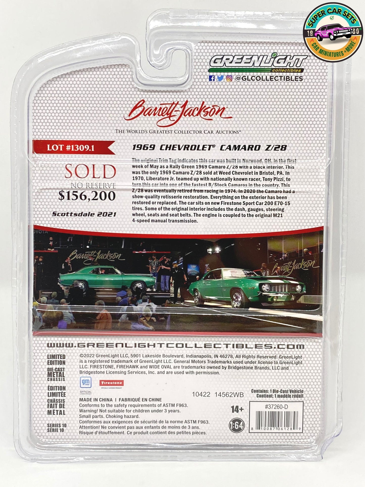 1969 Chevrolet Camaro X/28 - Barrett-Jackson - Série 10 - fabriqué par Greenlight Collectables