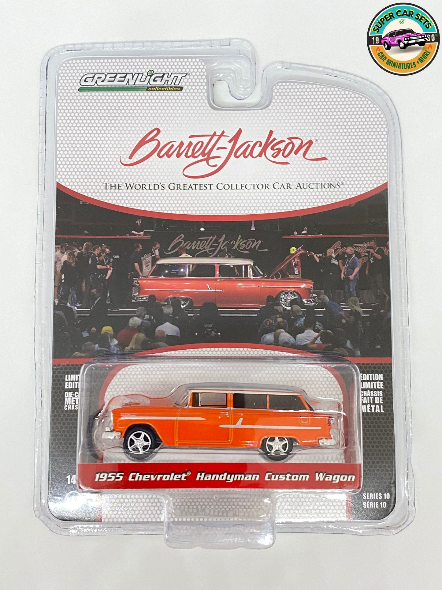 1955 Chevrolet Handyman Custom Wagon Barrett-Jackson – Serie 10 – hergestellt von Greenlight Collectables