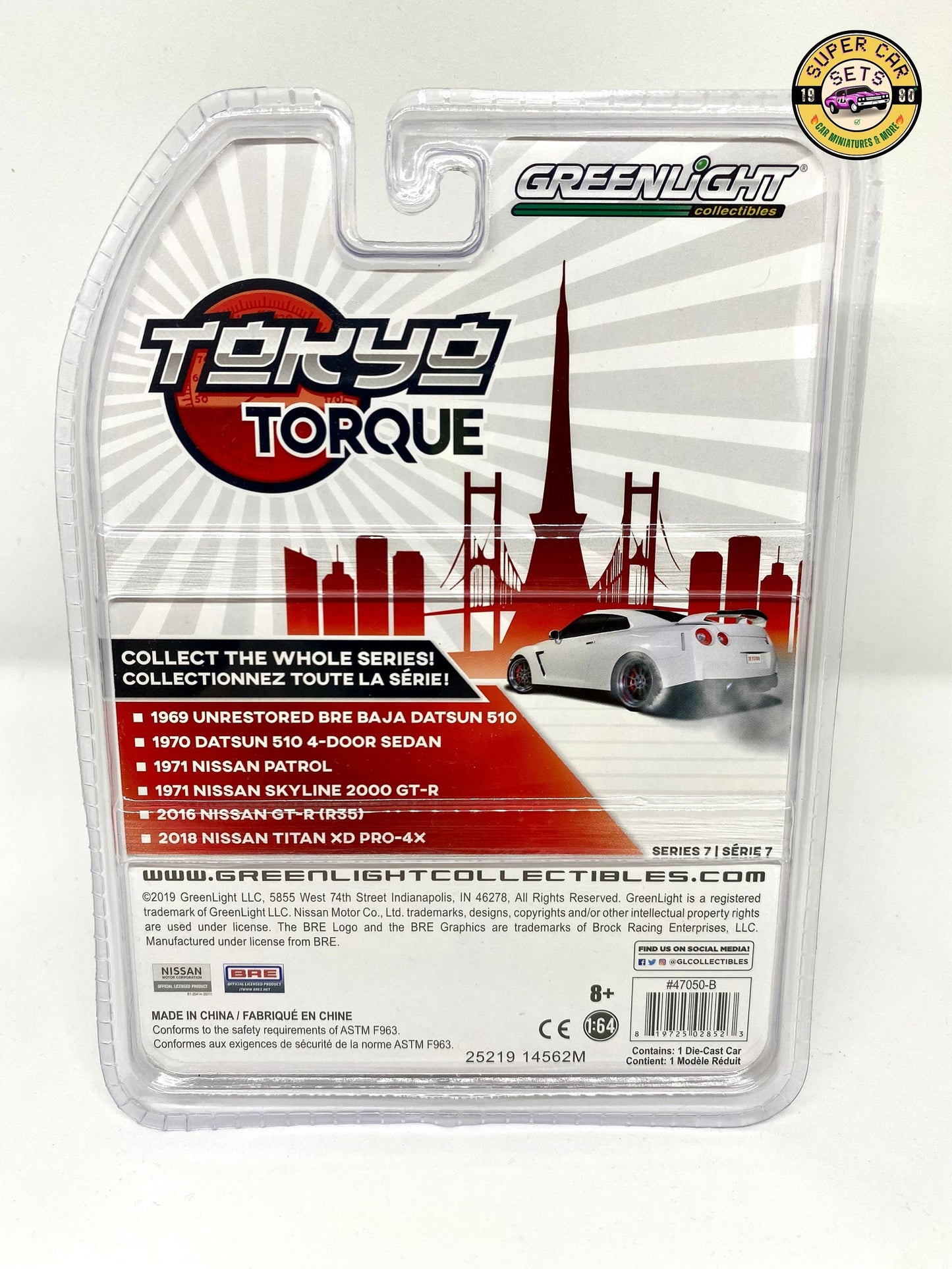 Taxi 1970 Datsun 510 Berline 4 portes - Tokyo Torque Serie 7 - fabriqué par Greenlight