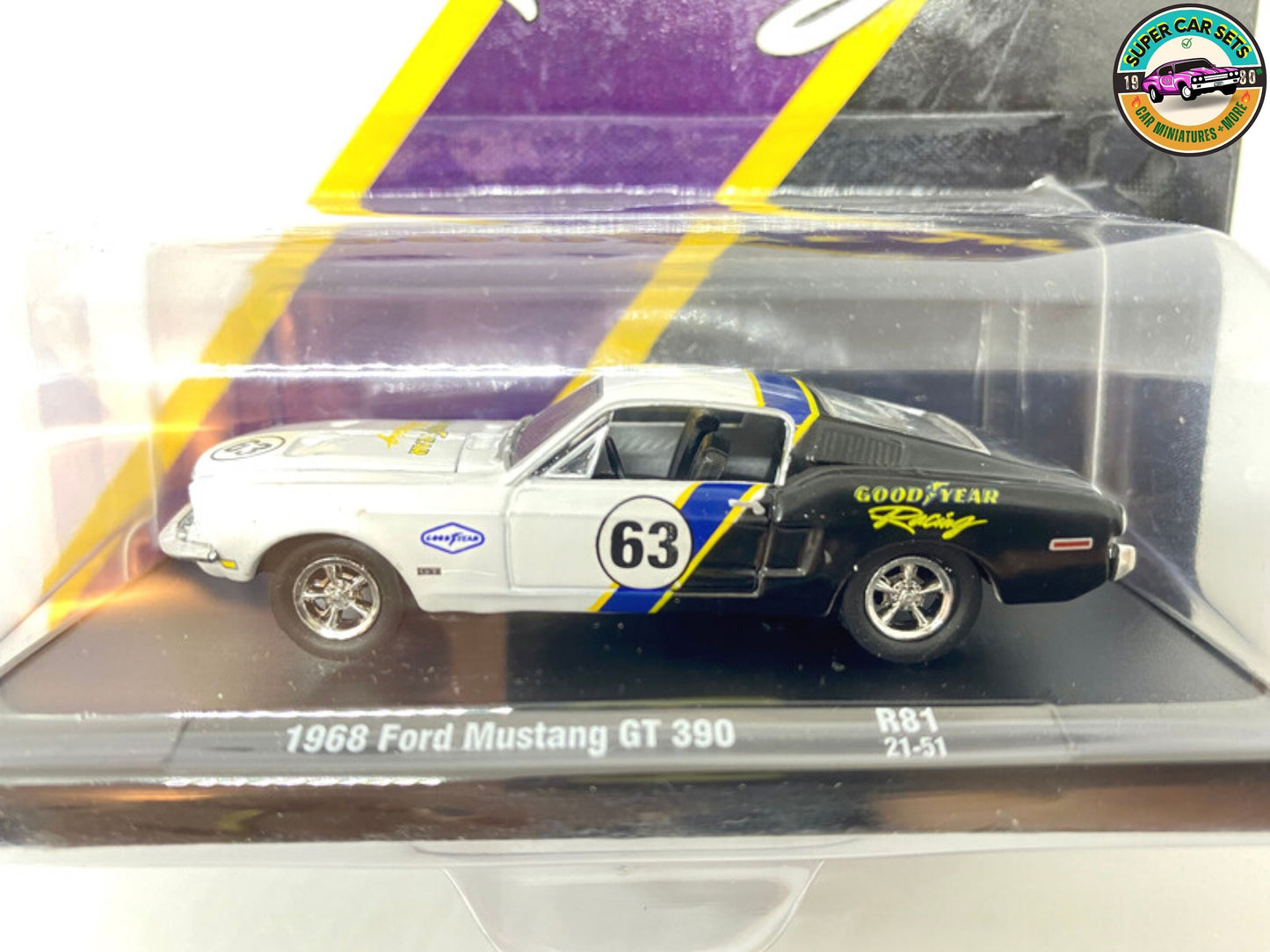 Goodyear Racing 1968  Ford Mustang GT 390 made by M2 Machines