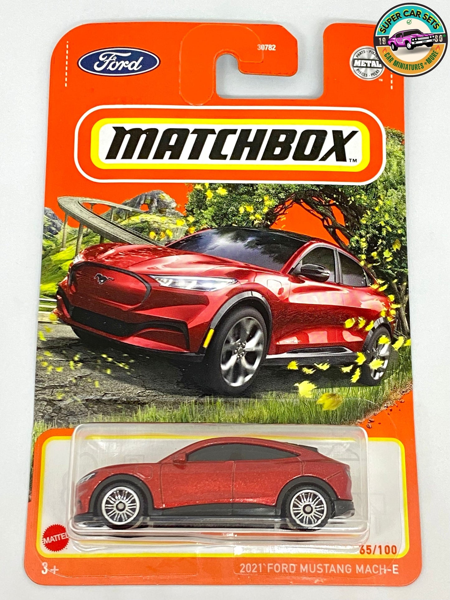 Set mit 5 Elektroautos von Matchbox • Tesla Model X • 2021 Ford Mustang Mach-E • Audi E-Tron • Volkswagen EV4 • Tesla Model Y