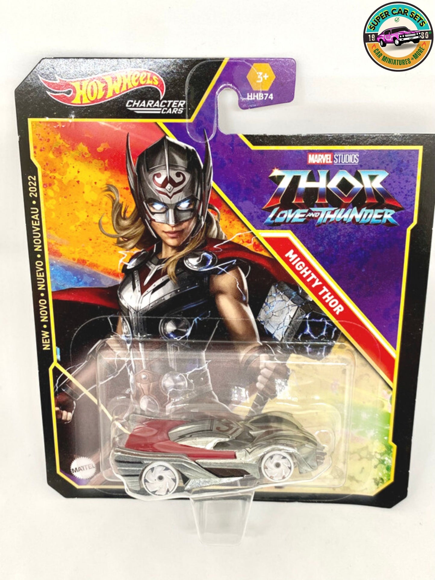 Thor Love and Thunder (Thor + Mighty Thor) Hot Wheels Personnage voitures Marvel