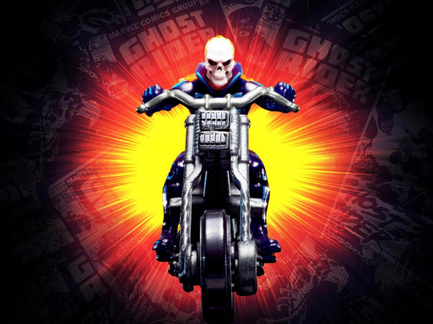 Hot Wheels Marvel Ghost Rider Motorrad &amp; Figur zum Sammeln