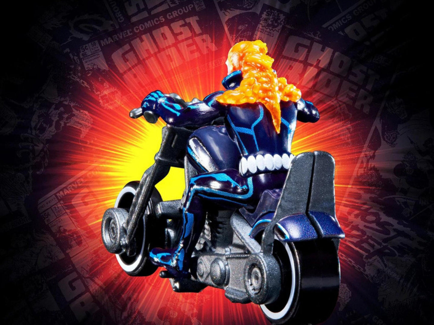 Hot Wheels Marvel Ghost Rider Motorrad &amp; Figur zum Sammeln