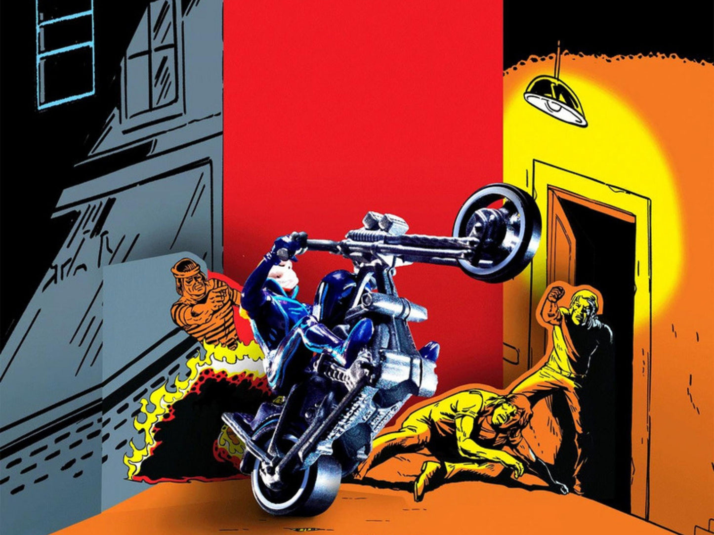 Hot Wheels Marvel Ghost Rider Motorrad &amp; Figur zum Sammeln