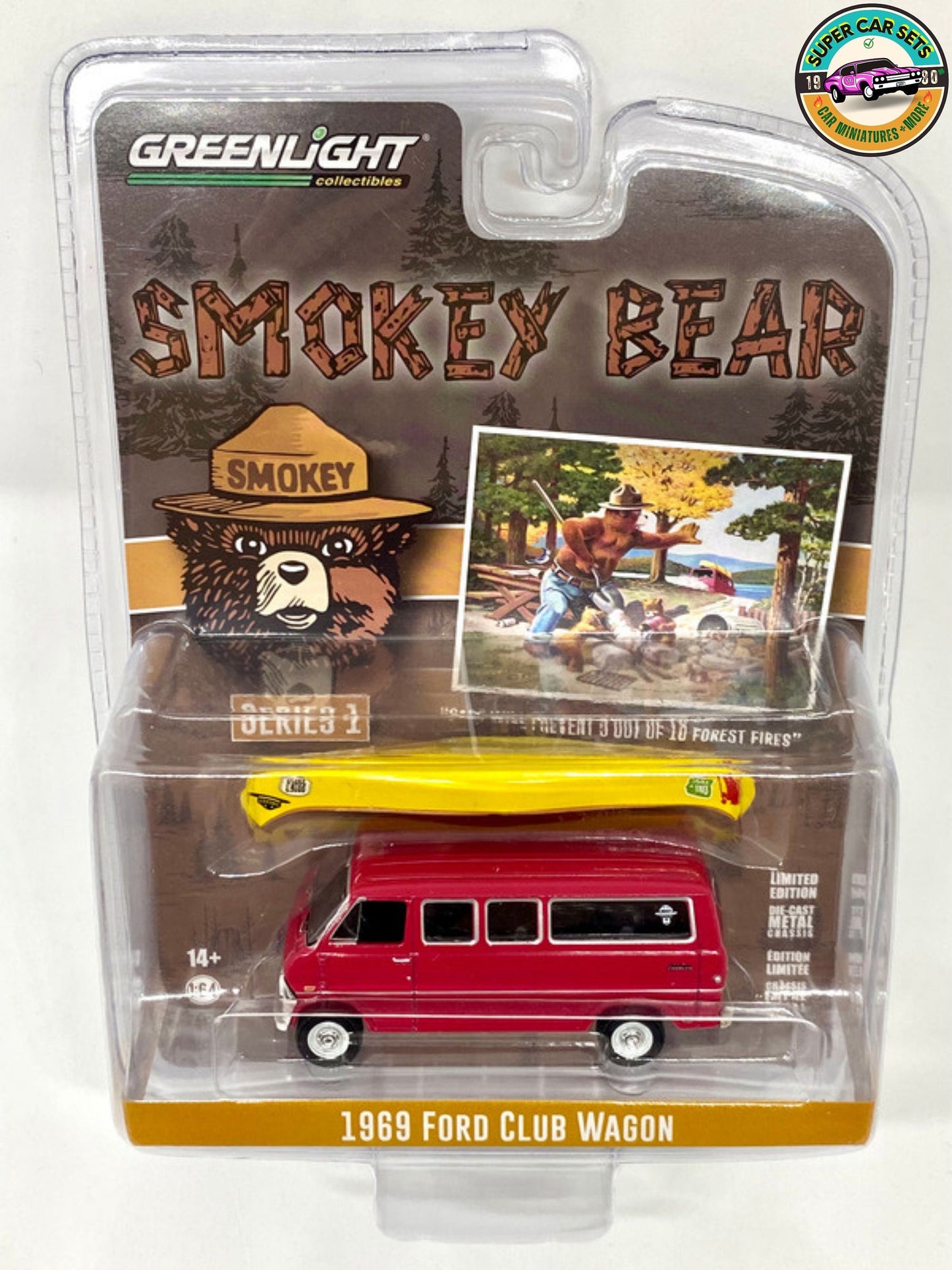 Smokey Bear Serie 1 - Ford Club Wagon 1969 fabriqué par Greenlight