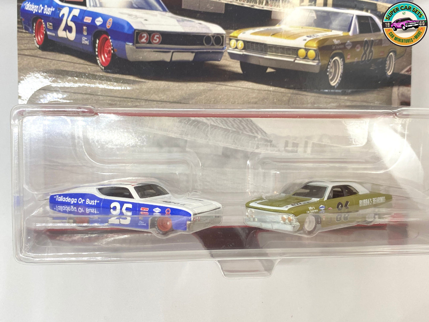 2-Autos-Paket - 69 Ford Torino Talladega + '66 Chevelle Hot Wheels Premium Car Culture