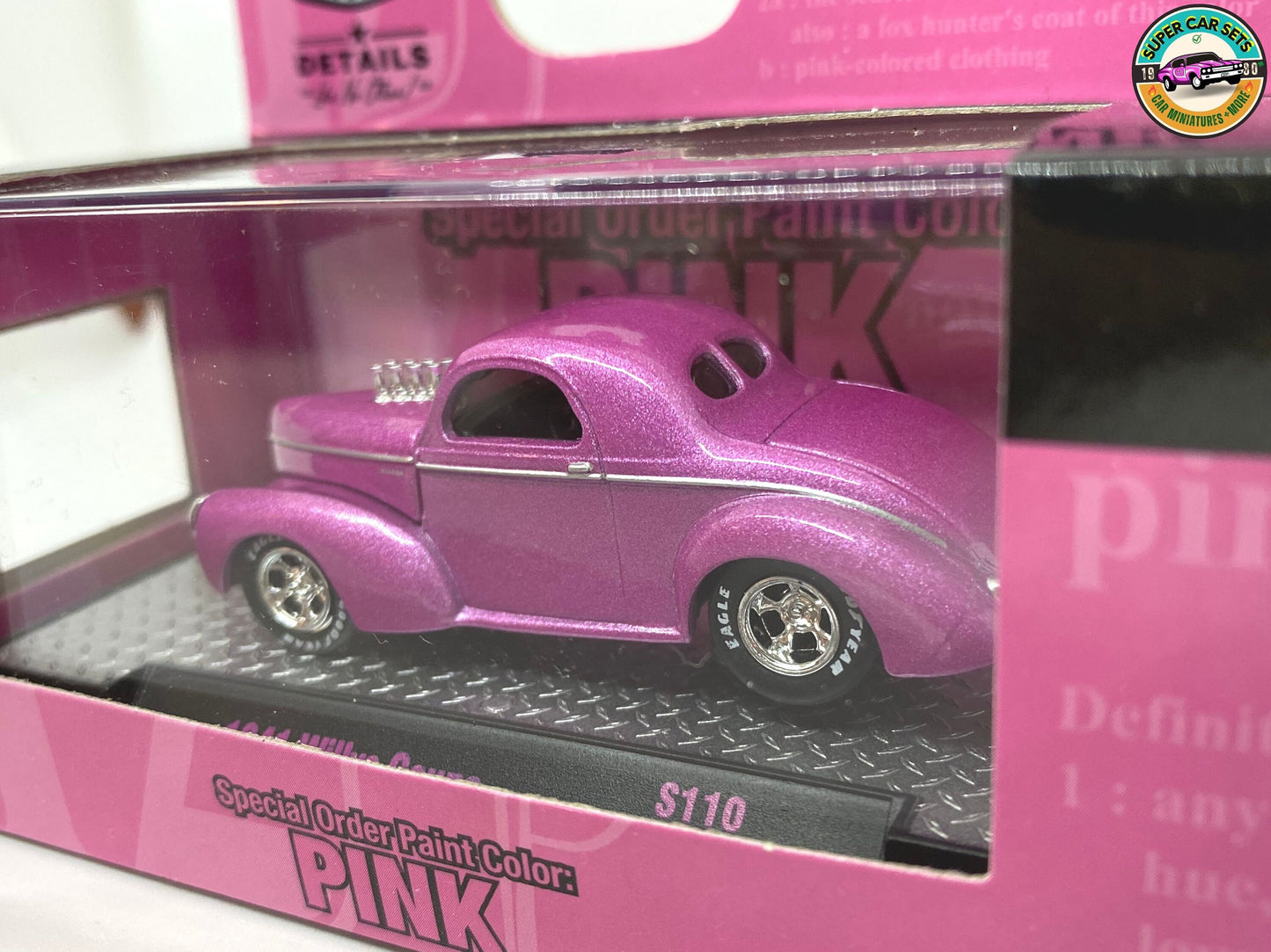 PINK 1941 Willys Coupe made by M2 Machines