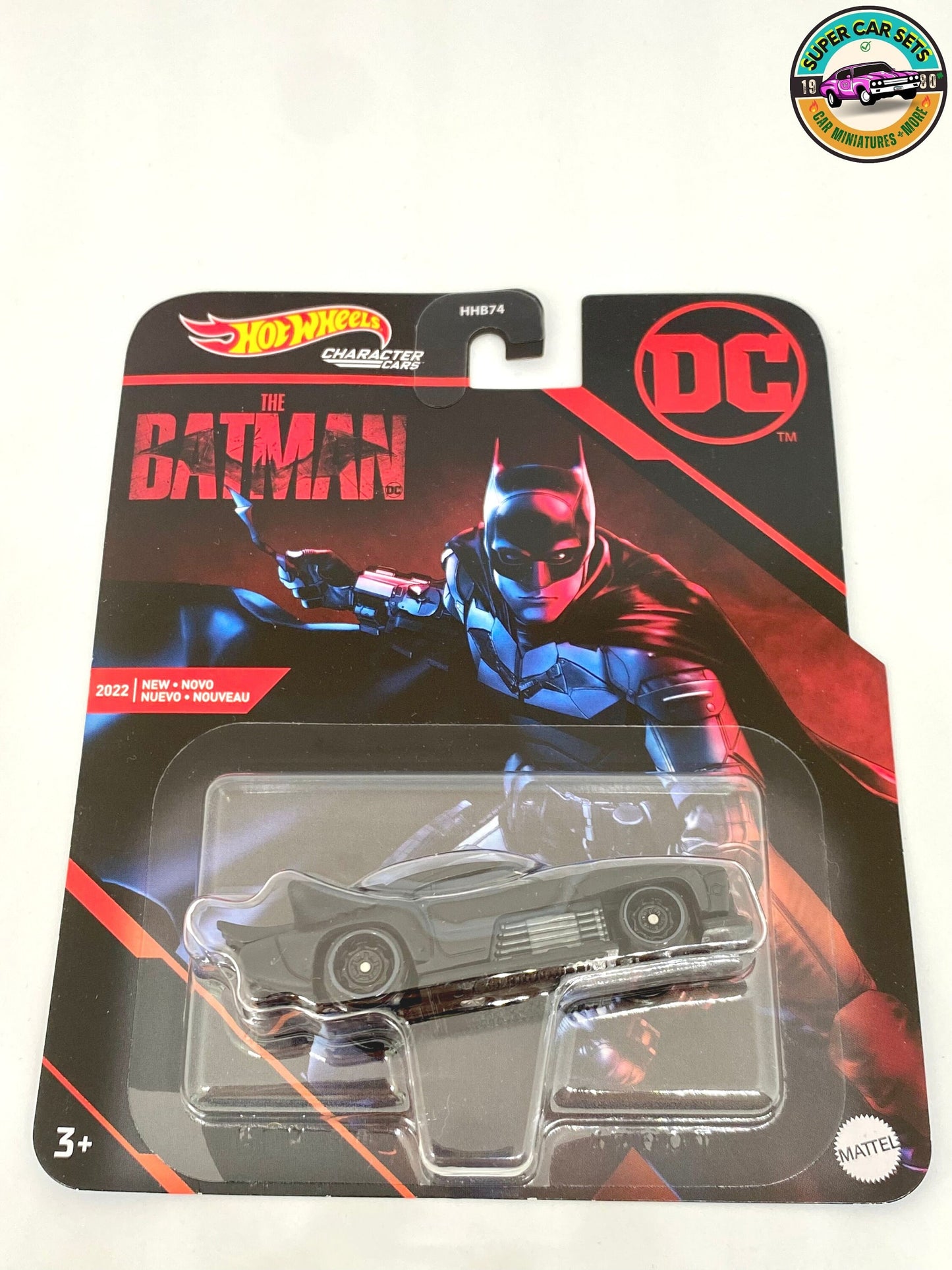 3 Autos der Batman DC Hot Wheels-Figur