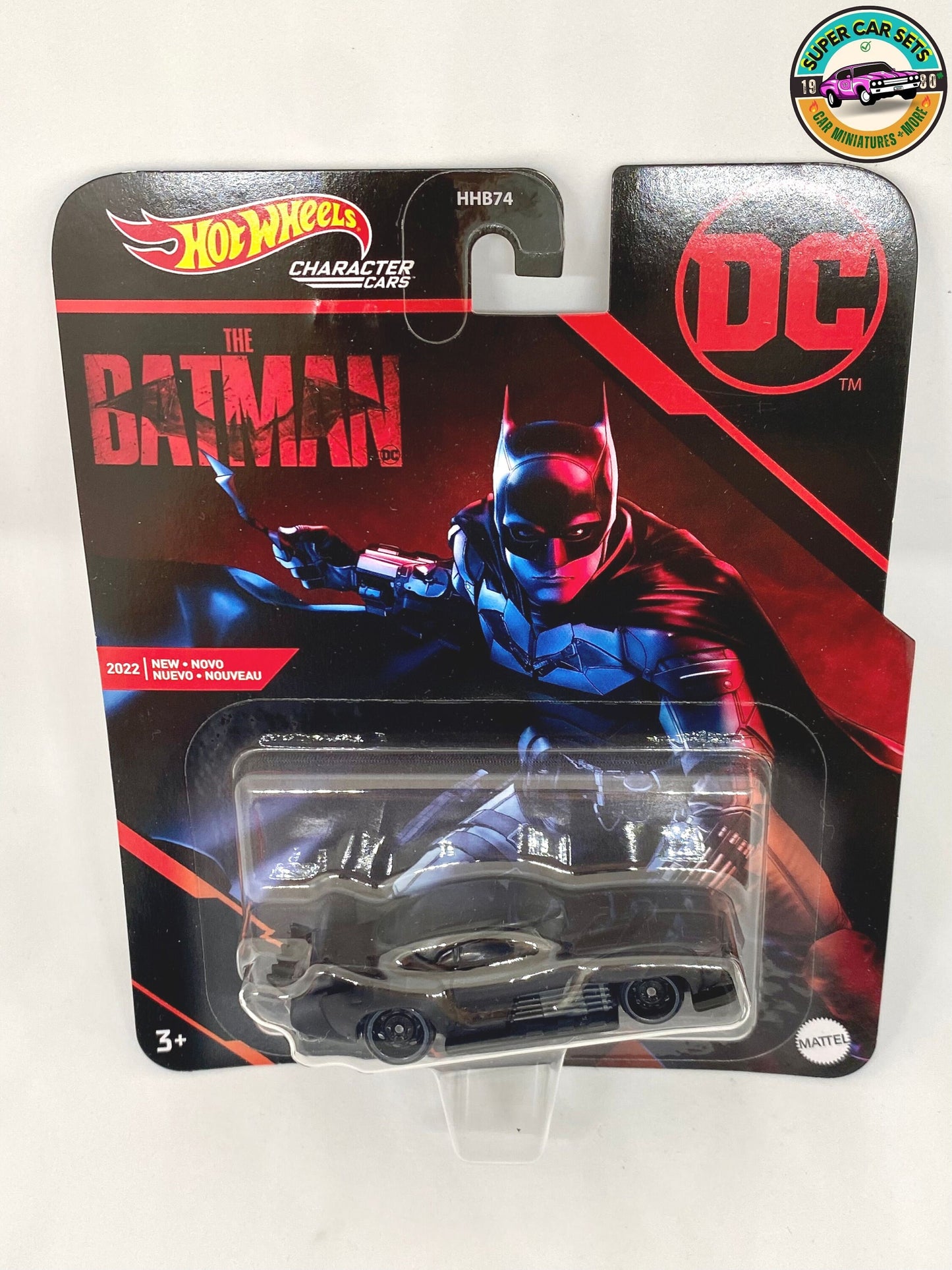 3 Autos der Batman DC Hot Wheels-Figur