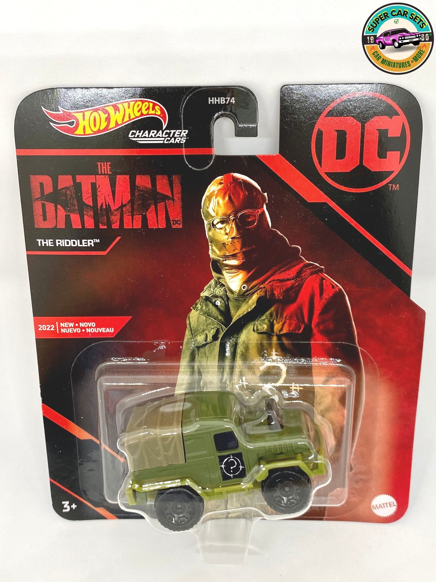 3 Autos der Batman DC Hot Wheels-Figur