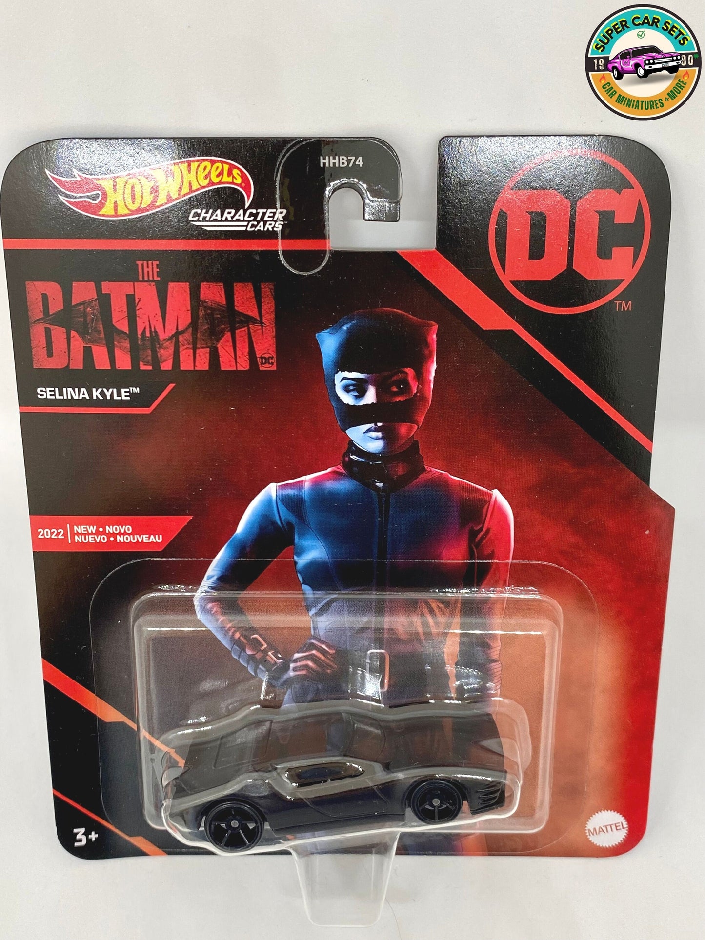 3 Autos der Batman DC Hot Wheels-Figur