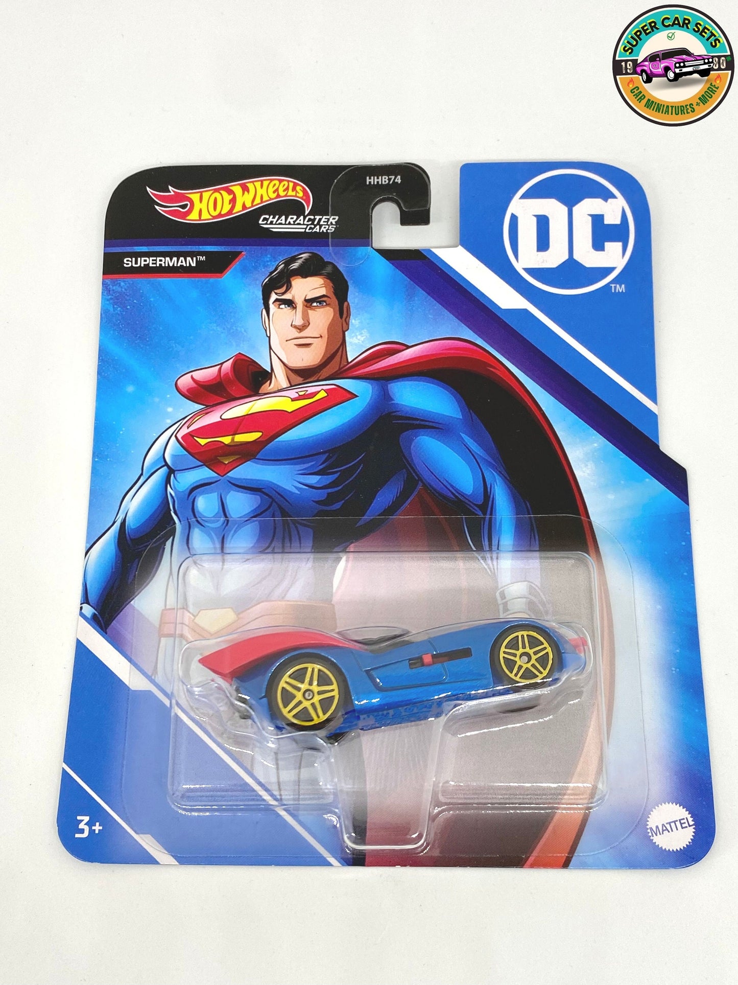 Superman + Wonder Woman + The Flash Hot Wheels Character's cars