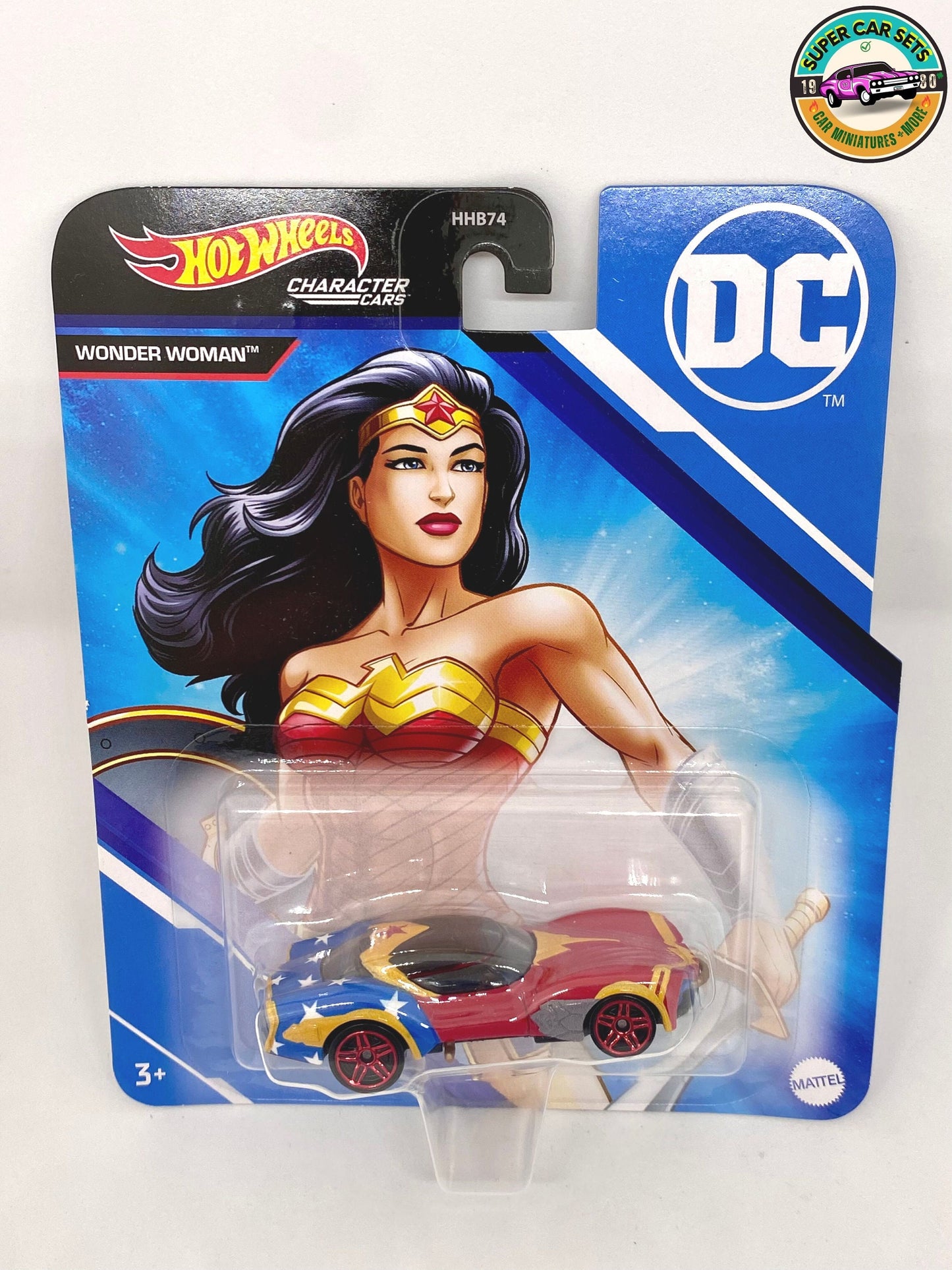 Superman + Wonder Woman + The Flash Hot Wheels Character's cars