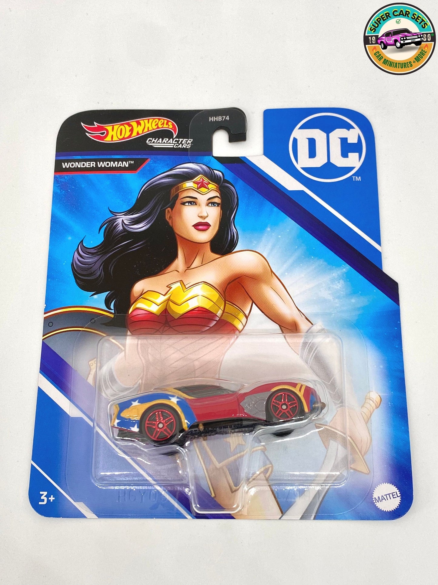 Superman + Wonder Woman + The Flash Hot Wheels Character's cars