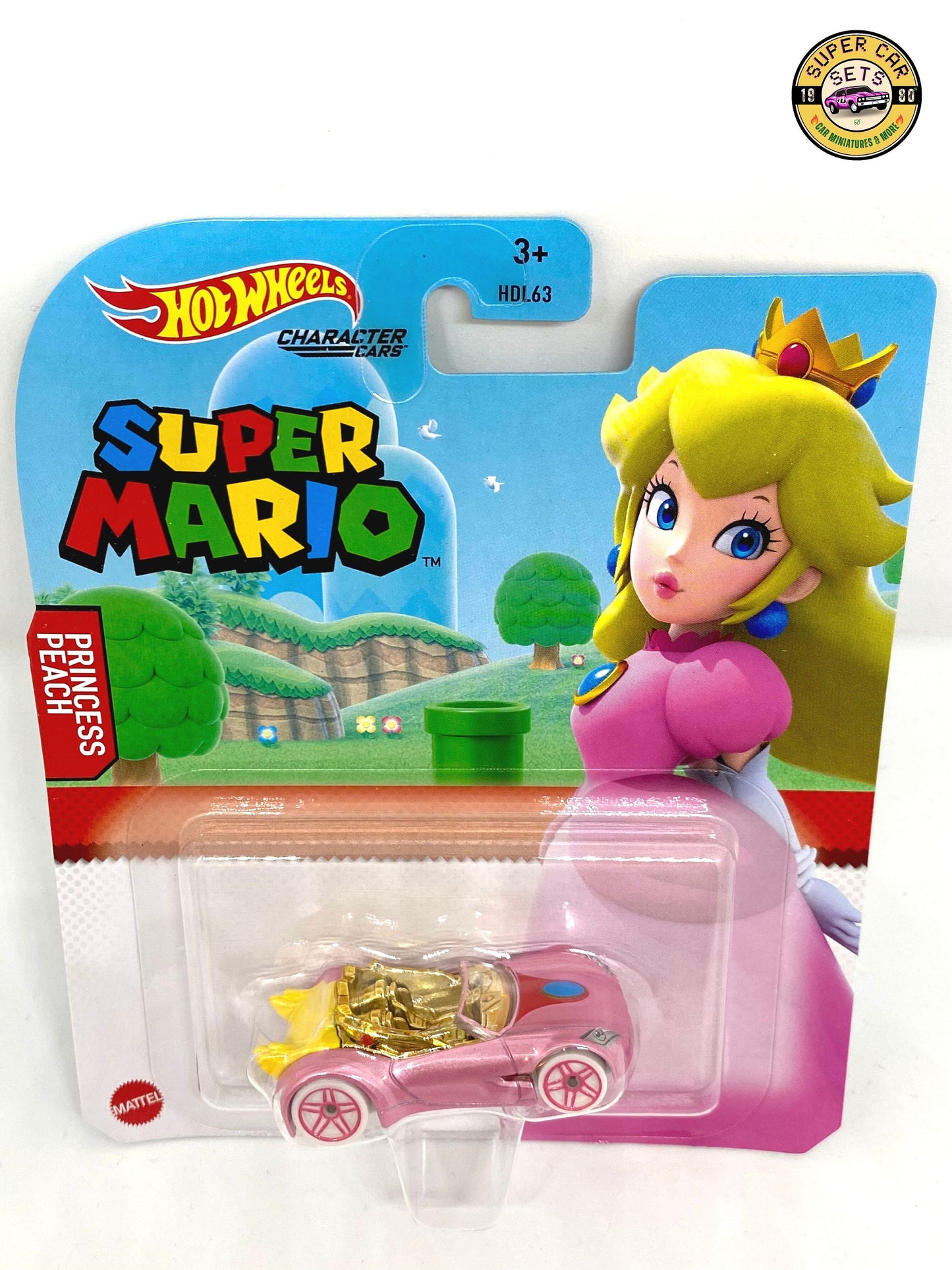 Super Mario + Princesse Peach de Hot Wheels Character Cars