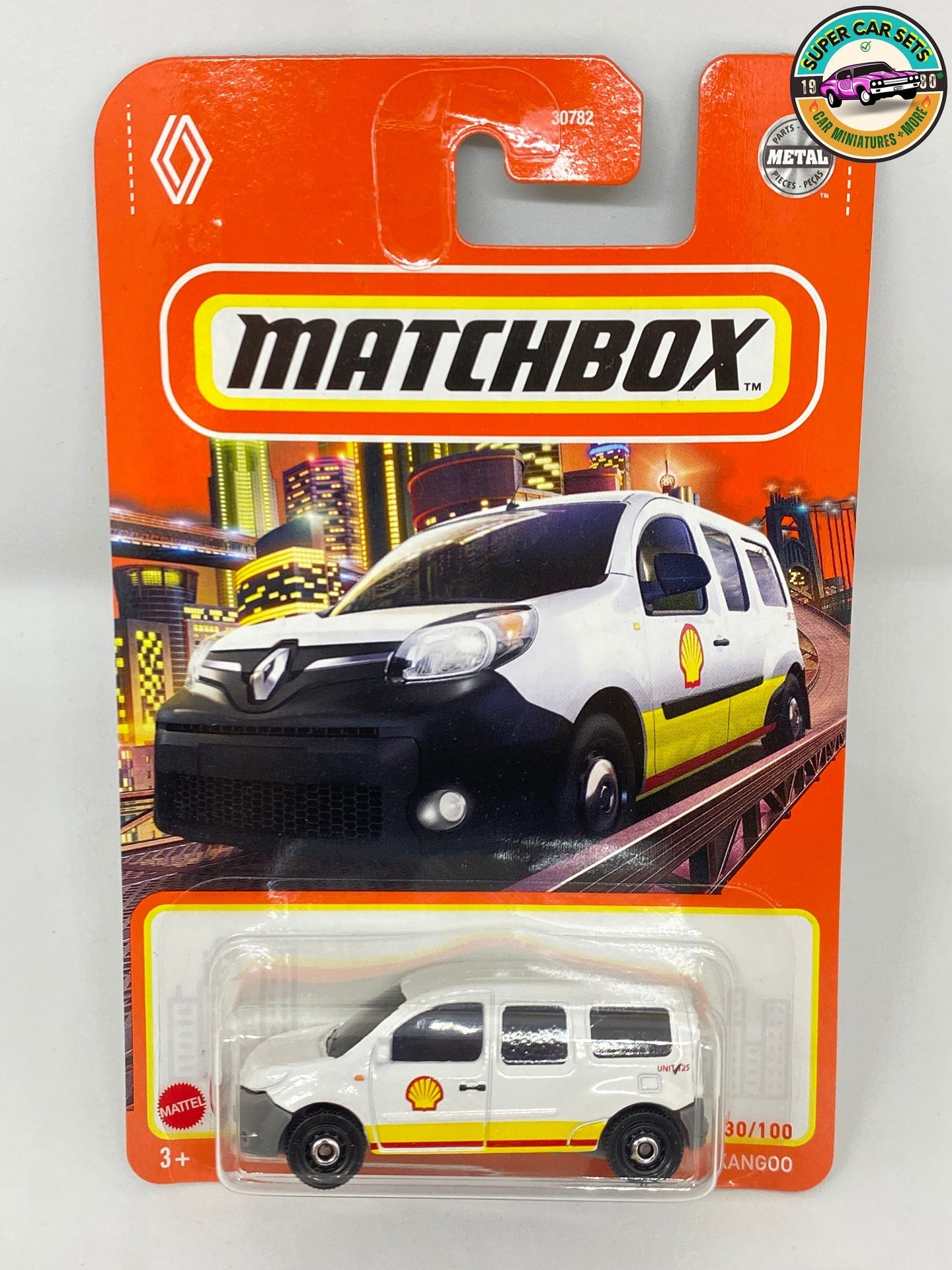 Coffret 3 voitures SHELL - Chevrolet Chevelle Laguna 1975 (Greenlight) + Ford C900 1965 (Matchbox) + Renault Kangoo (Matchbox)