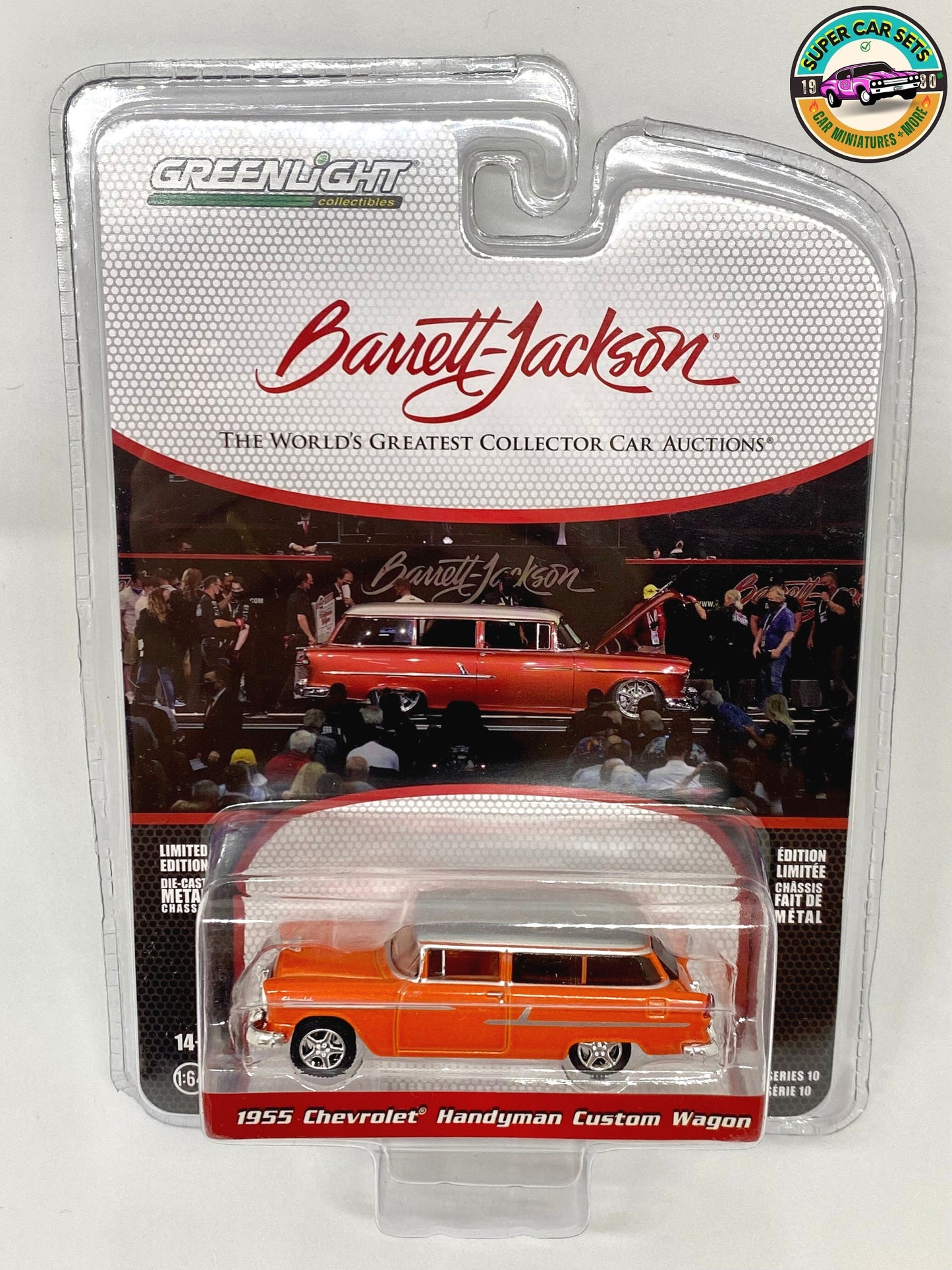 1955 Chevrolet Handyman Custom Wagon Barrett-Jackson – Serie 10 – hergestellt von Greenlight Collectables