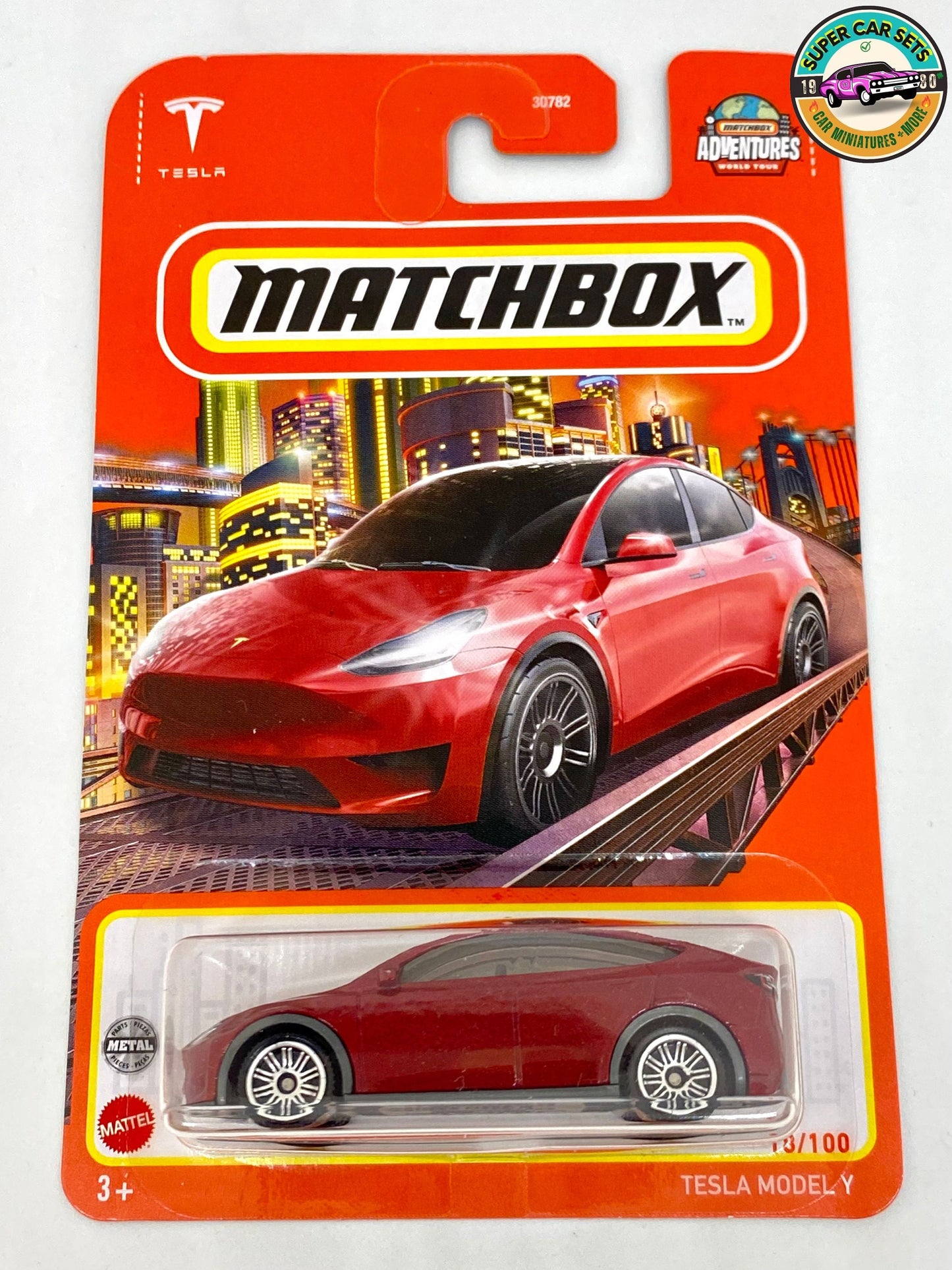 Coffret de 5 voitures ÉLECTRIQUES fabriqué par Matchbox • Tesla Model X • Ford Mustang Mach-E 2021 • Audi E-Tron • Volkswagen EV4 • Tesla Model Y