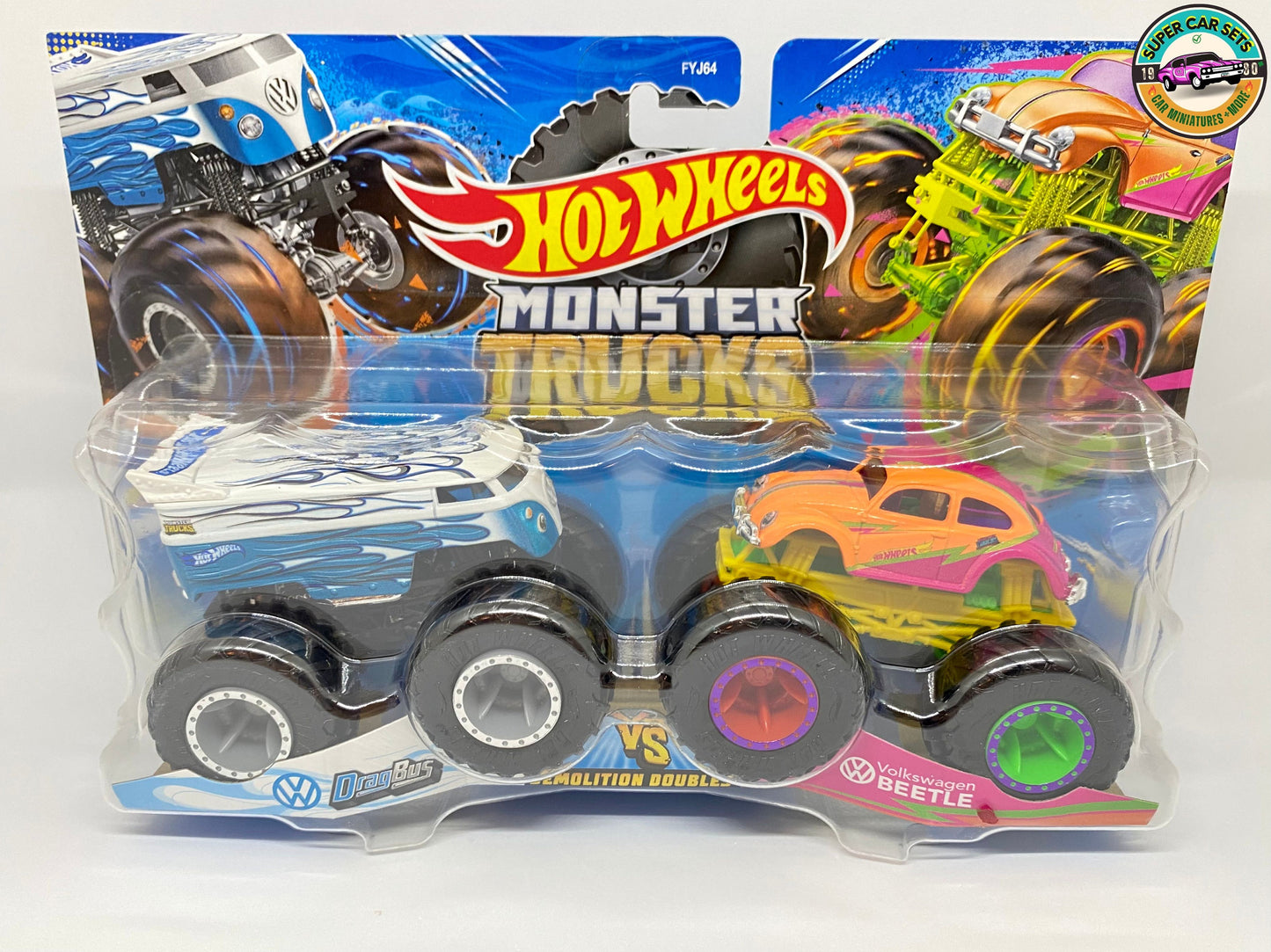 Hot Wheels Monster Trucks Volkswagen Drag Bus vs. Käfer