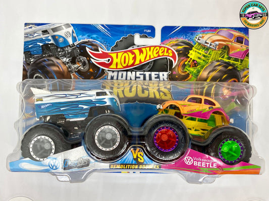 Hot Wheels Monster Trucks Volkswagen Drag Bus vs. Käfer