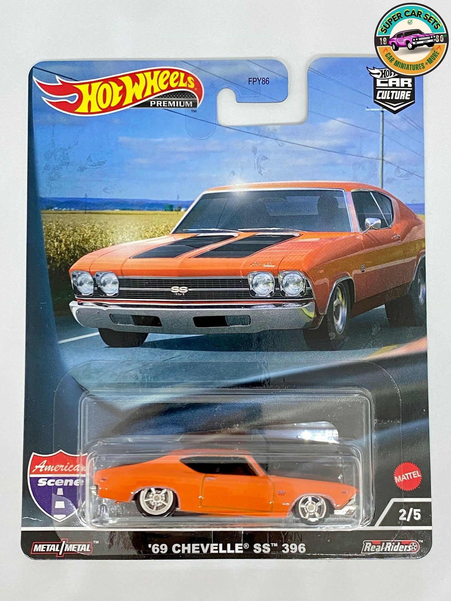 Les 5 voitures Scène américaine - Hot Wheels Premium