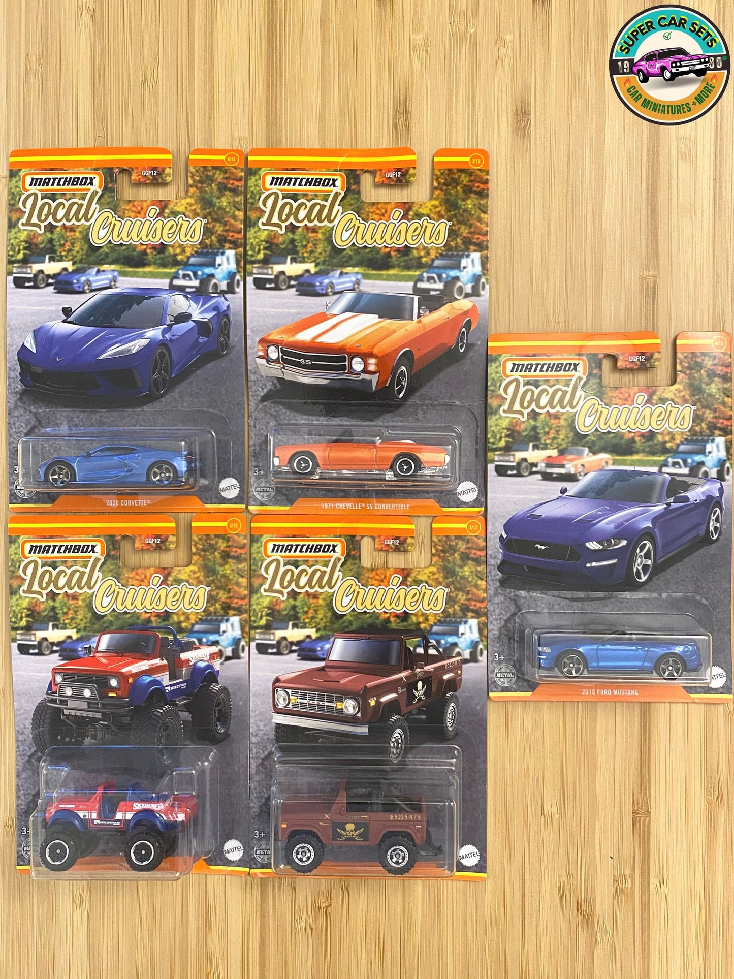 6 Local Cruisers cars Set from Matchbox