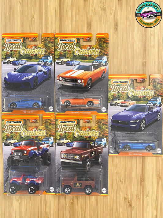 6 Local Cruisers-Autos im Set von Matchbox