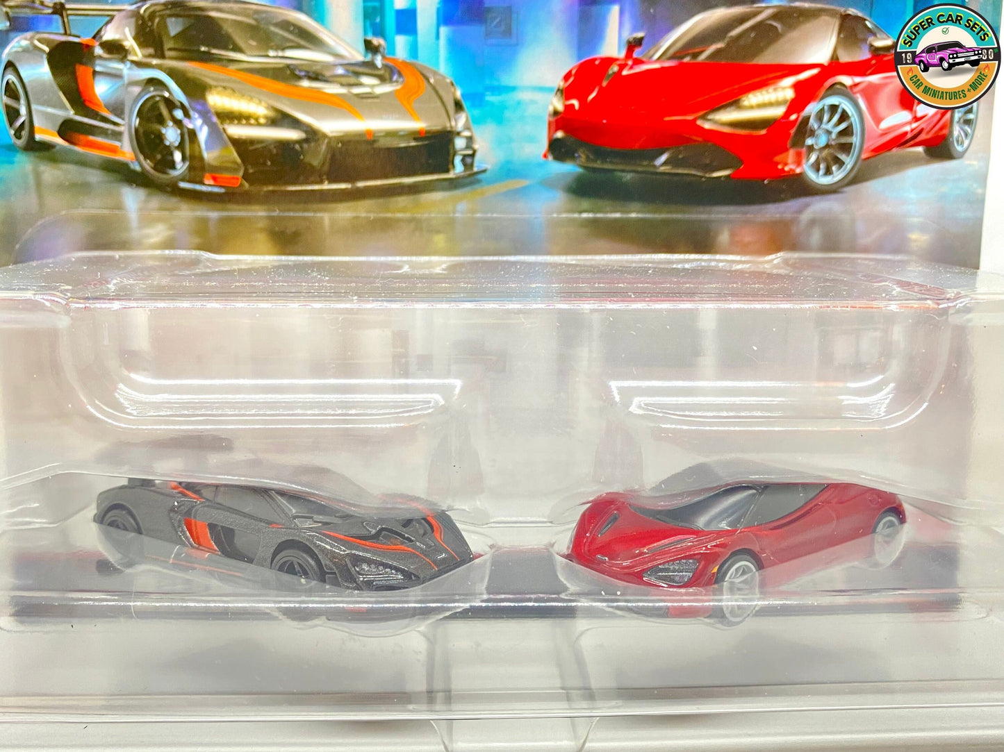 2-Autos-Paket – McLaren Senna + McLaren 720S – Hot Wheels Premium Car Culture