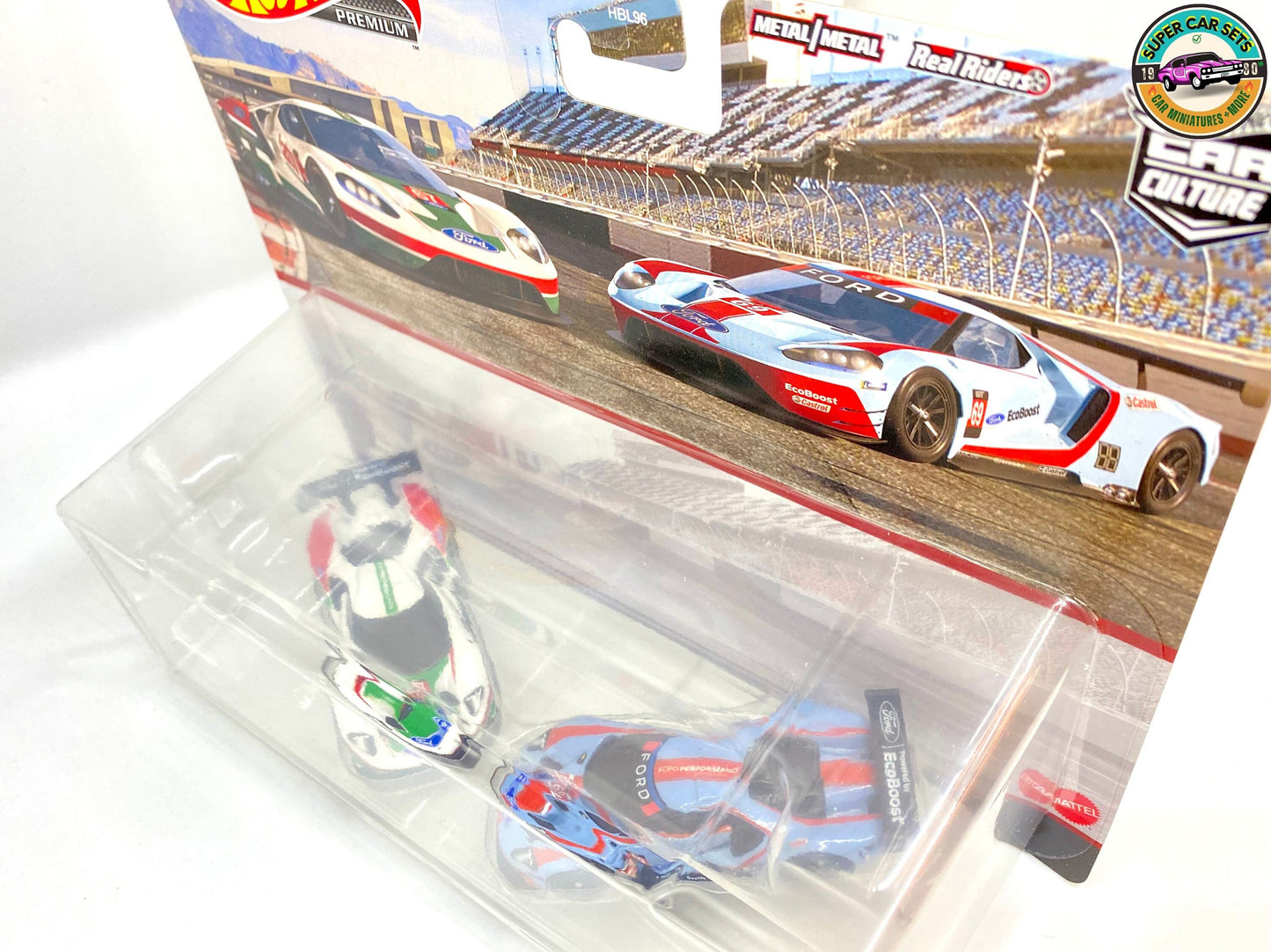 2-Autos-Paket – Ford GT Race '16 + Ford GT Race '16 – Hot Wheels Premium Car Culture