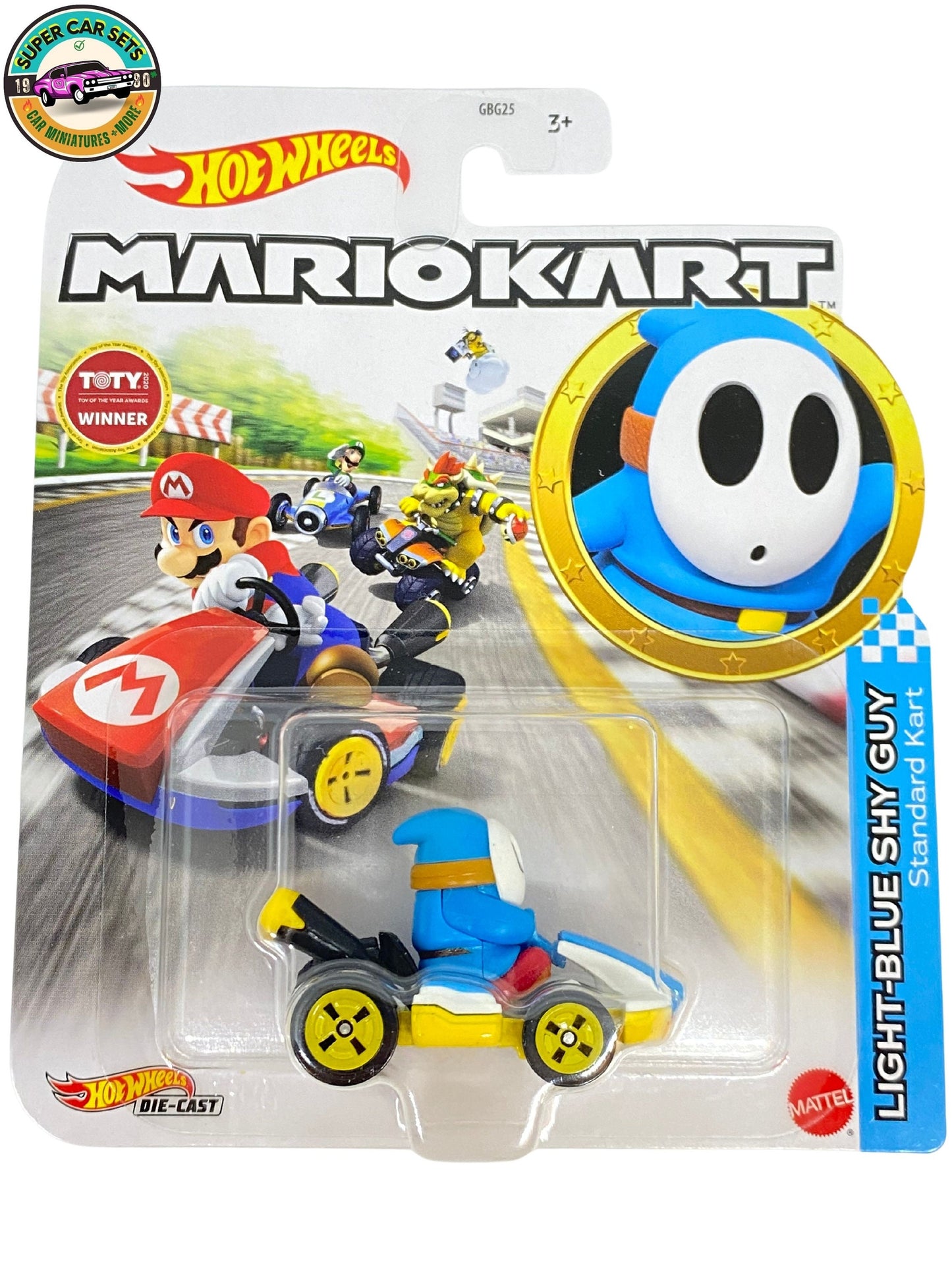 Light-Blue Shy Guy - Standard Kart - Mario Kart Hot Wheels