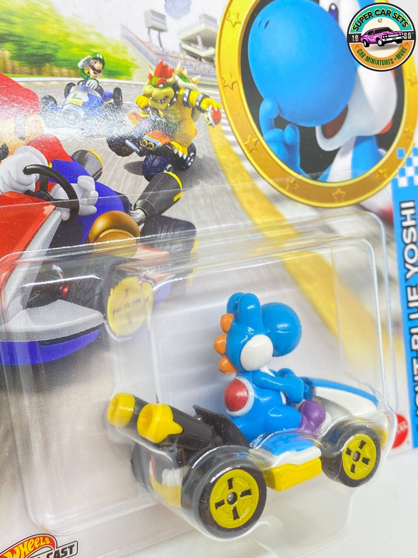 Light-Blue Yoshi - Standard Kart - Mario Kart Hot Wheels