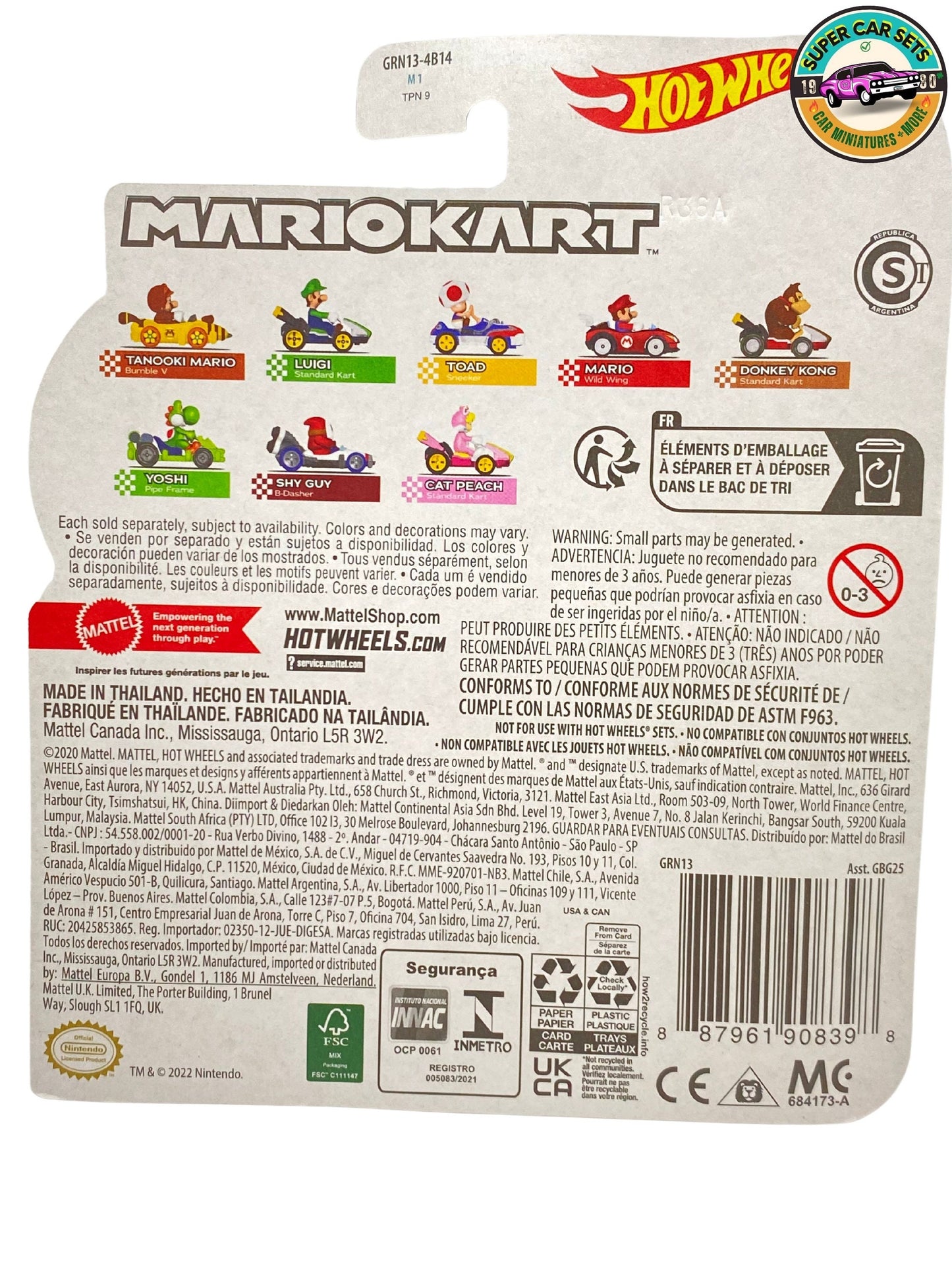 Toad - Sneeker - Mario Kart Hot Wheels