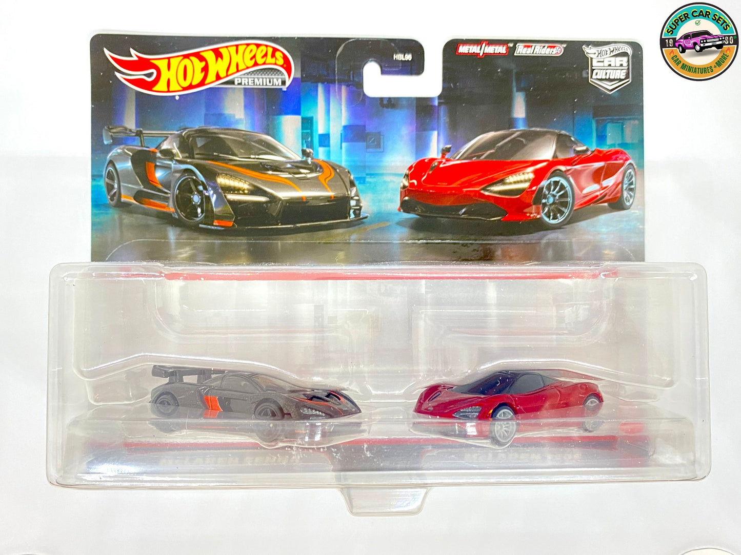 2-Cars-Pack - McLaren Senna + McLaren 720S - Hot Wheels Premium Car Culture