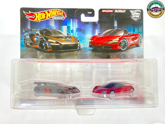 2-Autos-Paket – McLaren Senna + McLaren 720S – Hot Wheels Premium Car Culture