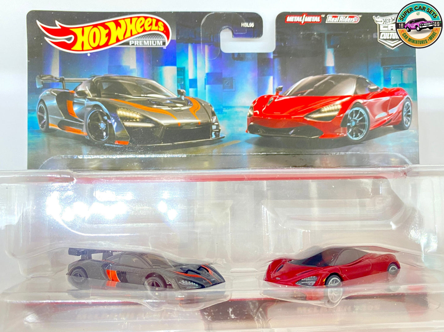 2-Autos-Paket – McLaren Senna + McLaren 720S – Hot Wheels Premium Car Culture