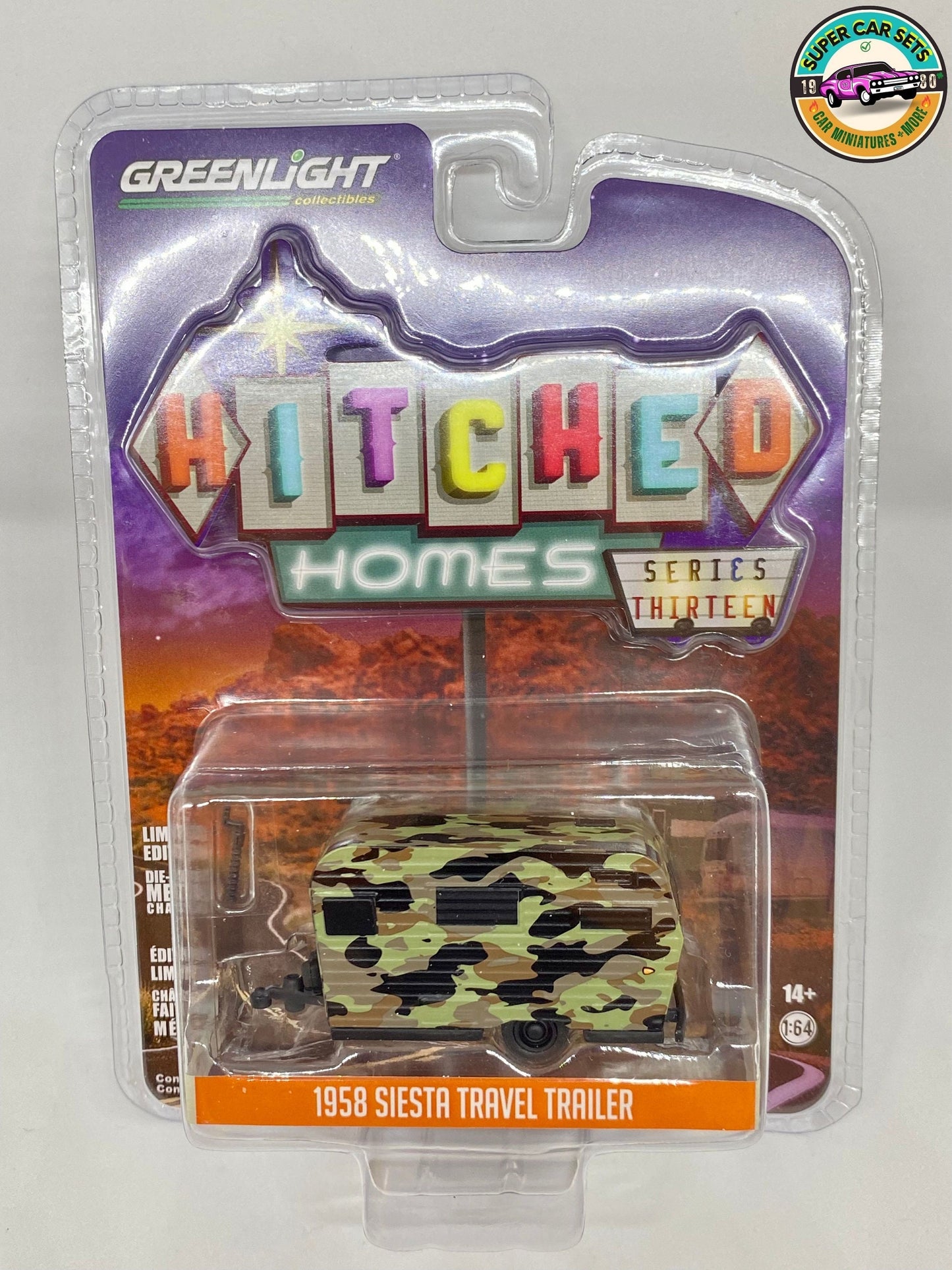 1958 Siesta Travel Trailer - Hitched Homes Series 13 - par Greenlight Collectables