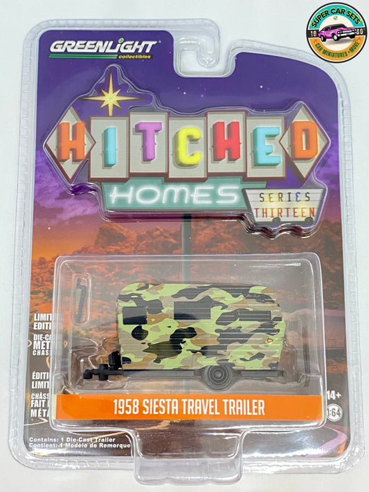 1958 Siesta Travel Trailer - Hitched Homes Series 13 - by Greenlight Collectables