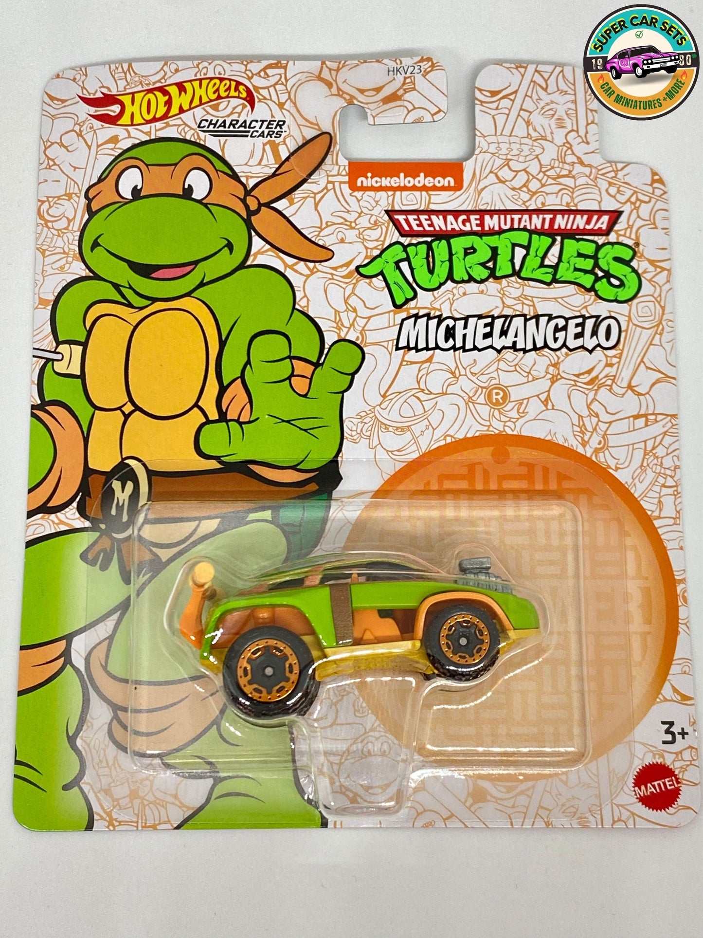 2 voitures Teenage Mutant Ninja Turtles (Leonardo + Michelangelo) de Hot Wheels Character