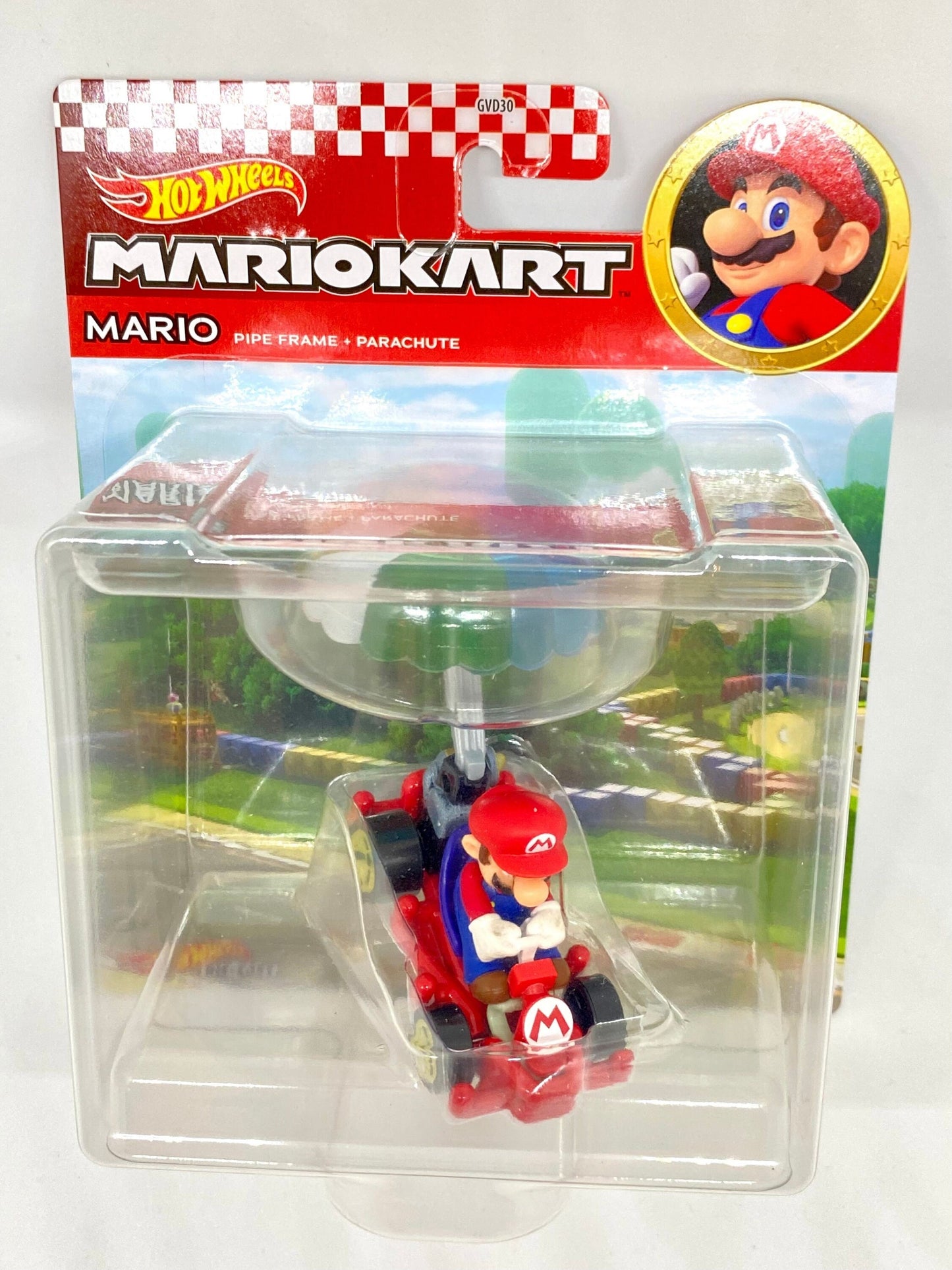 Mario - Pipe Frame + Parachute - Mario Kart Hot Wheels