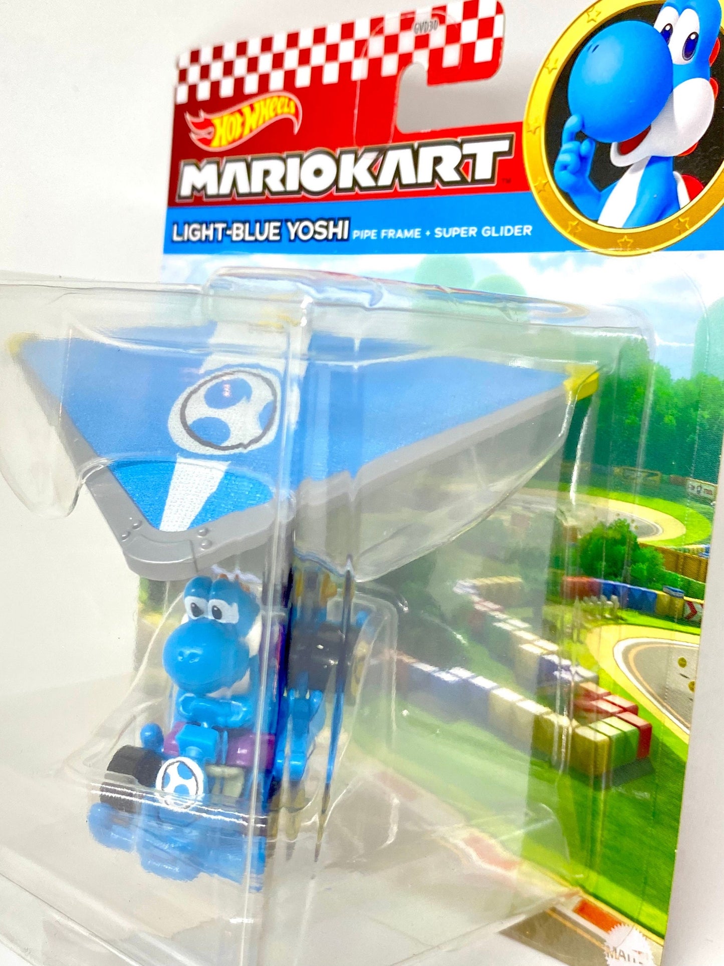 Yoshi bleu clair - Pipe Frame + Super Glider - Mario Kart Hot Wheels