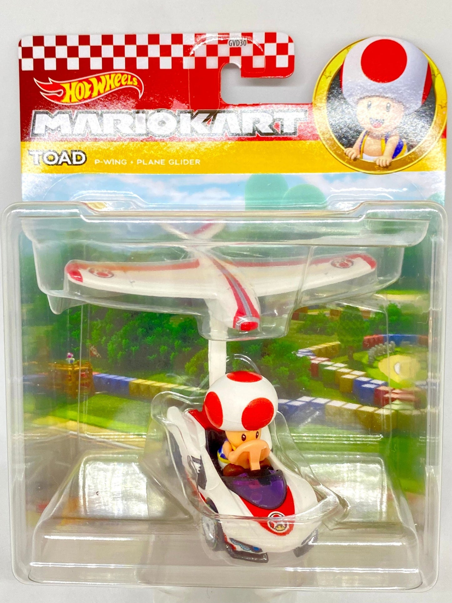 Toad - P-Wing + Planeur d'avion - Mario Kart Hot Wheels