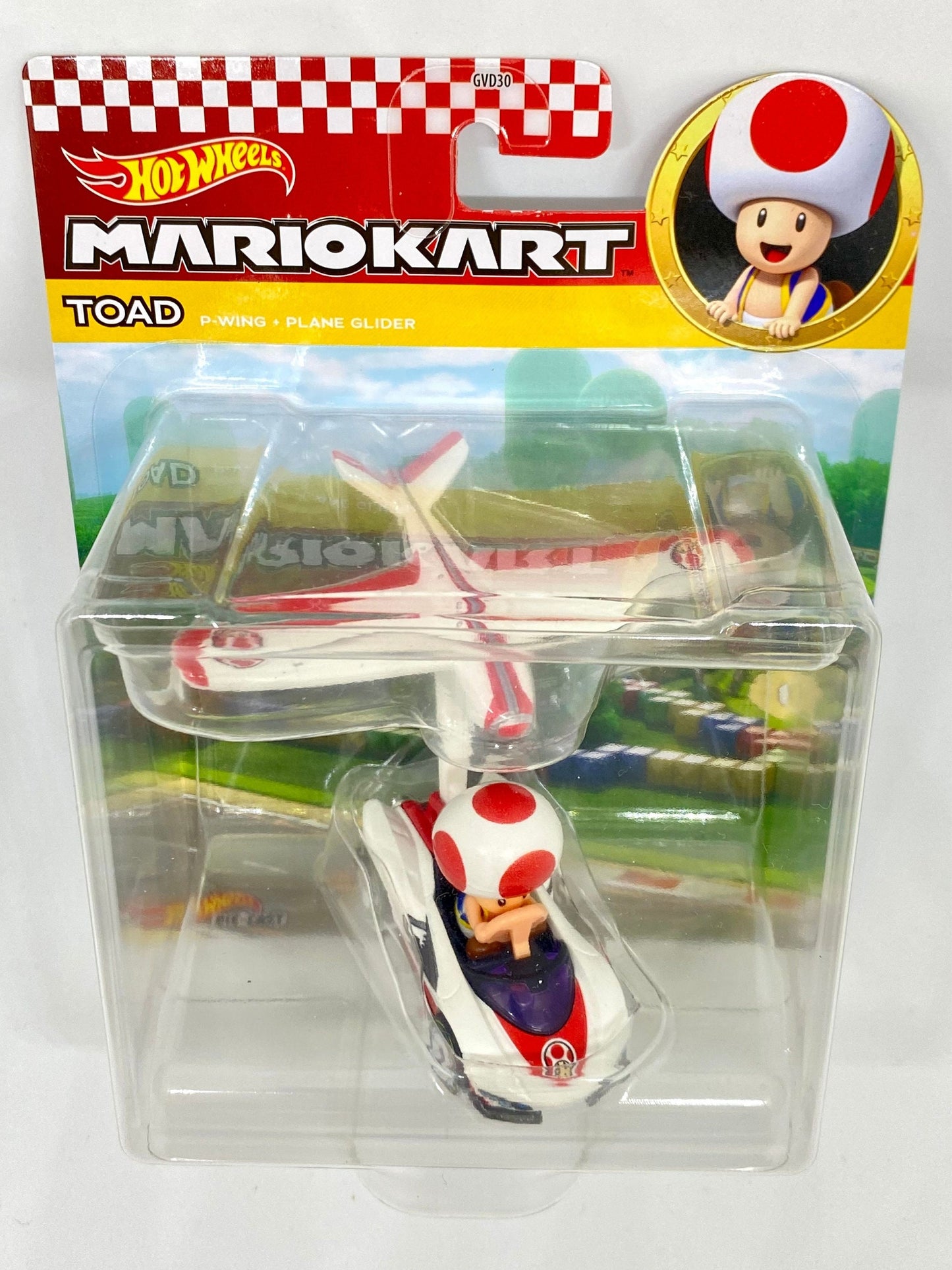 Toad - P-Wing + Planeur d'avion - Mario Kart Hot Wheels