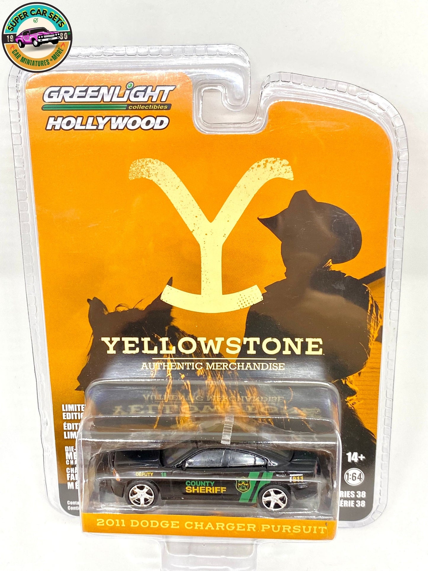 Yellowstone - 2011 Dodge Charger Pursuit - Hollywood series made by Greenlight