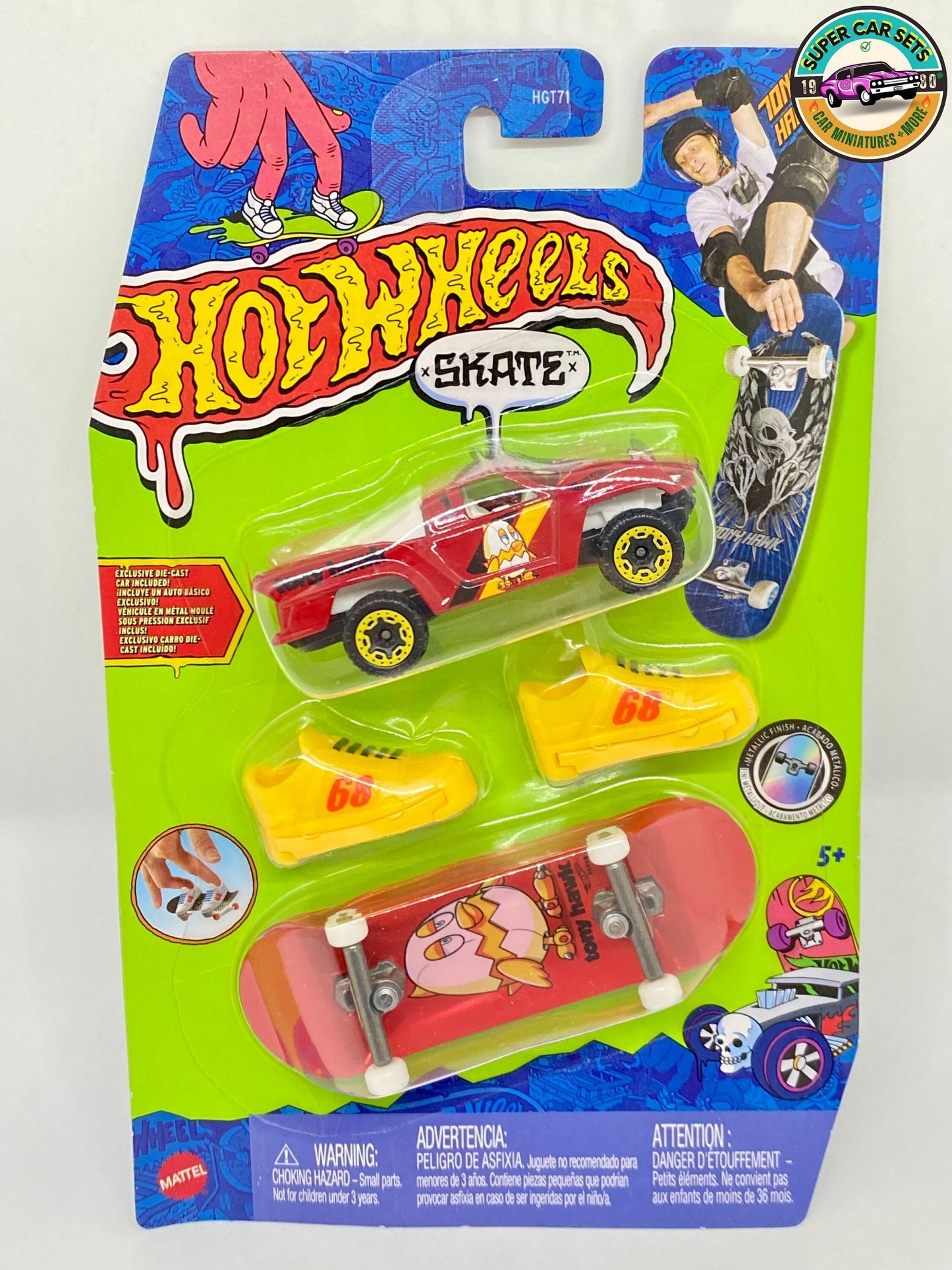 Hot Wheels Skate - Baja Truck Camion Baja (rouge) - carte légèrement pliée